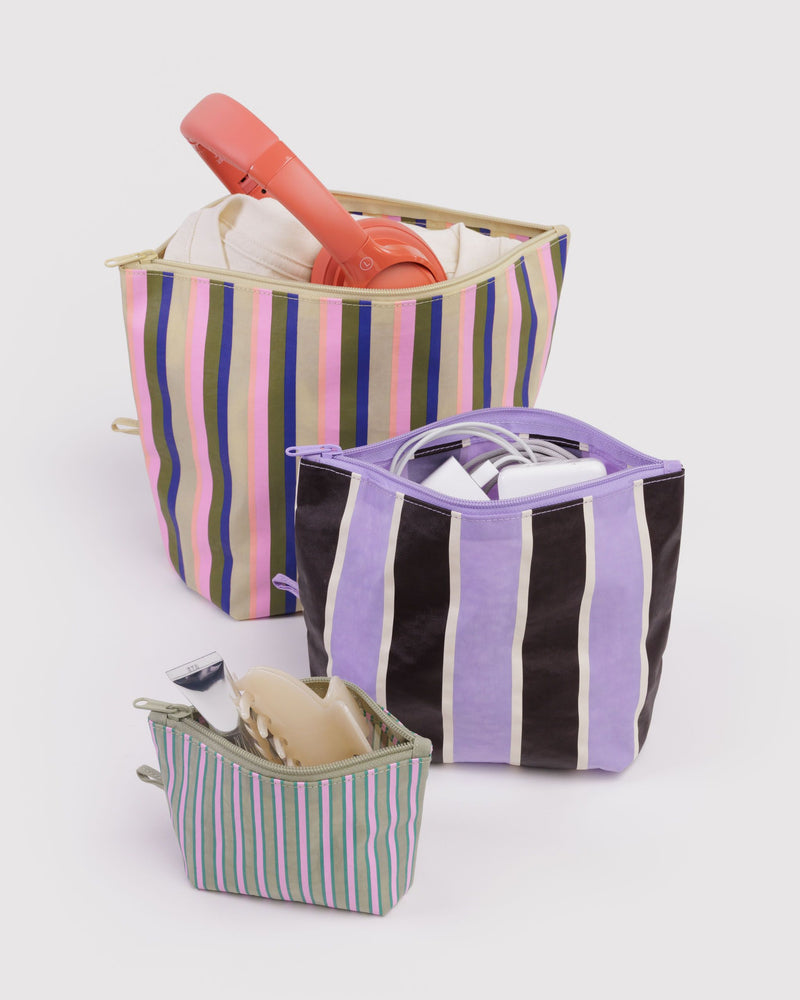 BAGGU Wholesale Pouches Go Pouch Set - Candy Shop Stripes