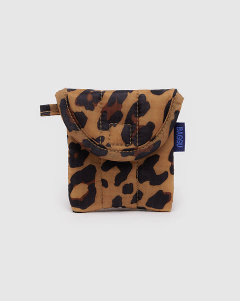 BAGGU Wholesale Cases & Sleeves Puffy Earbuds Case - Leopard
