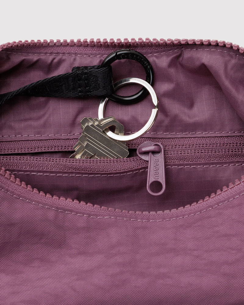 BAGGU Wholesale  Small Nylon Crescent Bag - Wild Plum