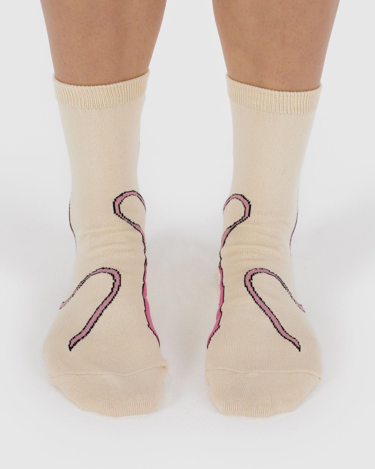 Crew Sock - Pink Bow