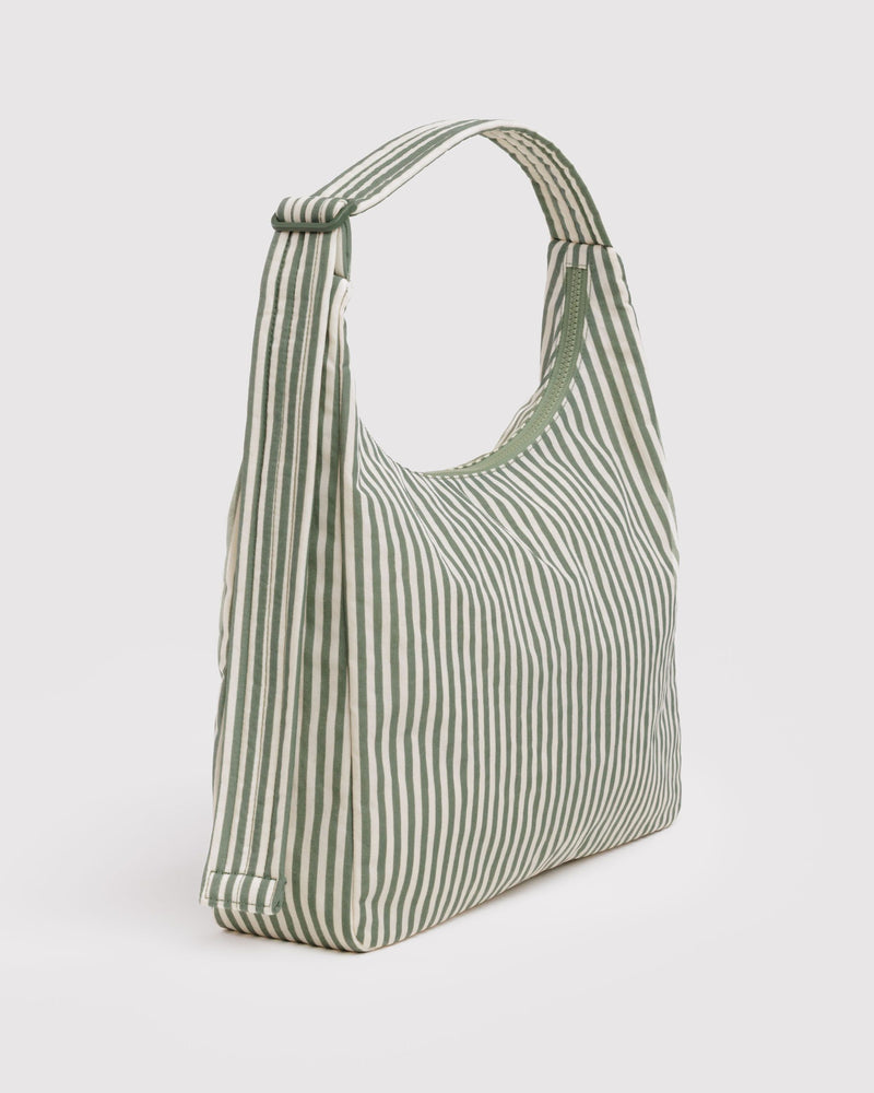 BAGGU Wholesale  Nylon Shoulder Bag - Sage Stripe