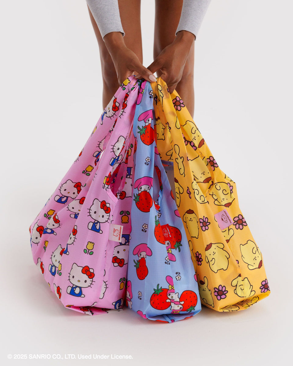 BAGGU Wholesale Reusable Bags Standard Baggu Set of 3 - Hello Kitty and Friends Florals