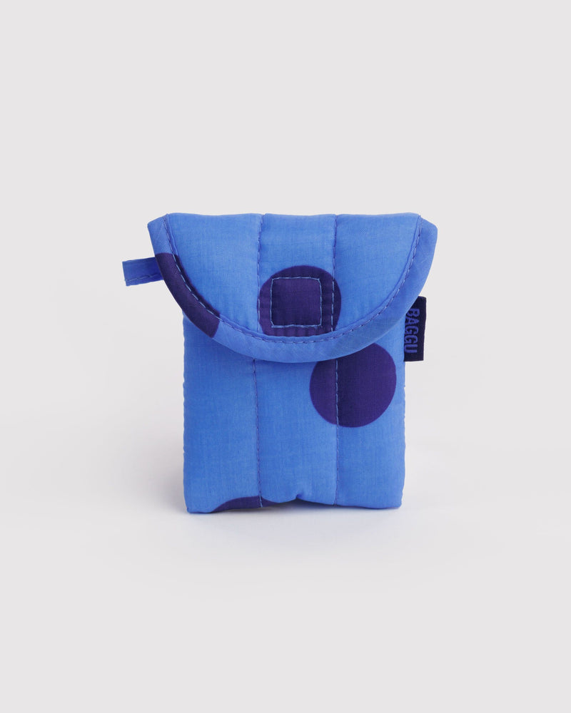 BAGGU Wholesale  Puffy Earbuds Case - Blue Polka Dot