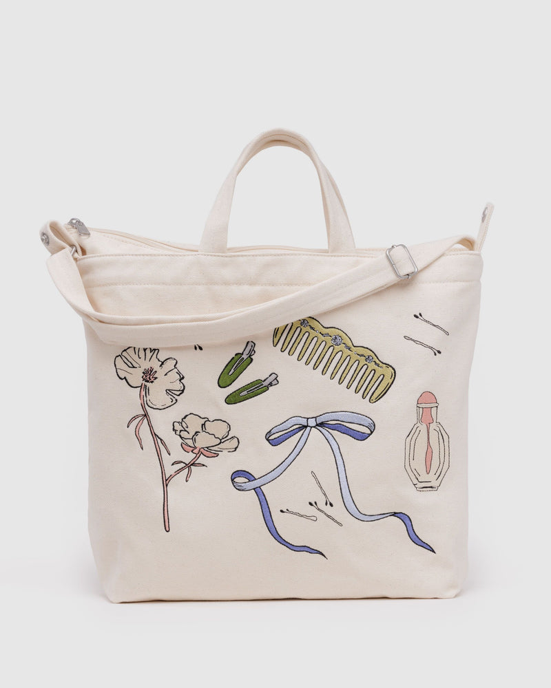 BAGGU Wholesale  Horizontal Zip Duck Bag - Embroidered Get Ready With Me