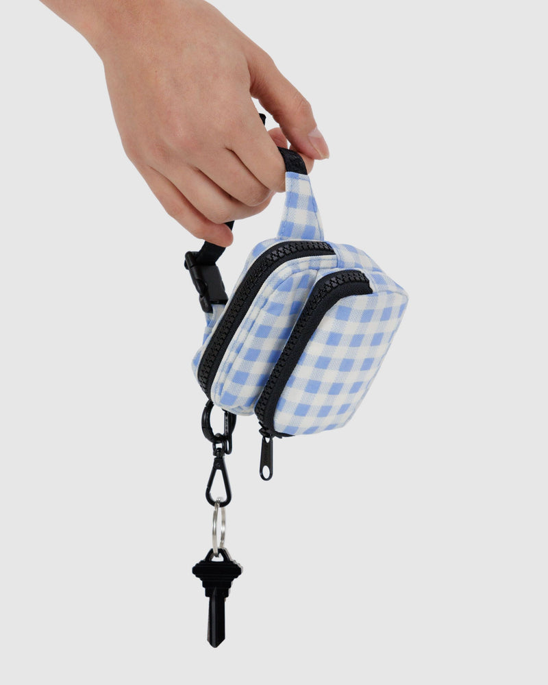 BAGGU Wholesale  Fanny Pack Charm - Light Blue Gingham