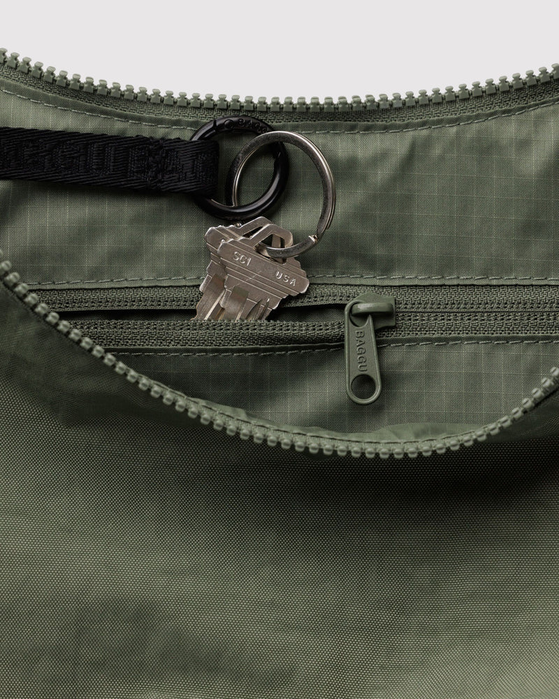 BAGGU Wholesale  Medium Nylon Crescent Bag - Caper