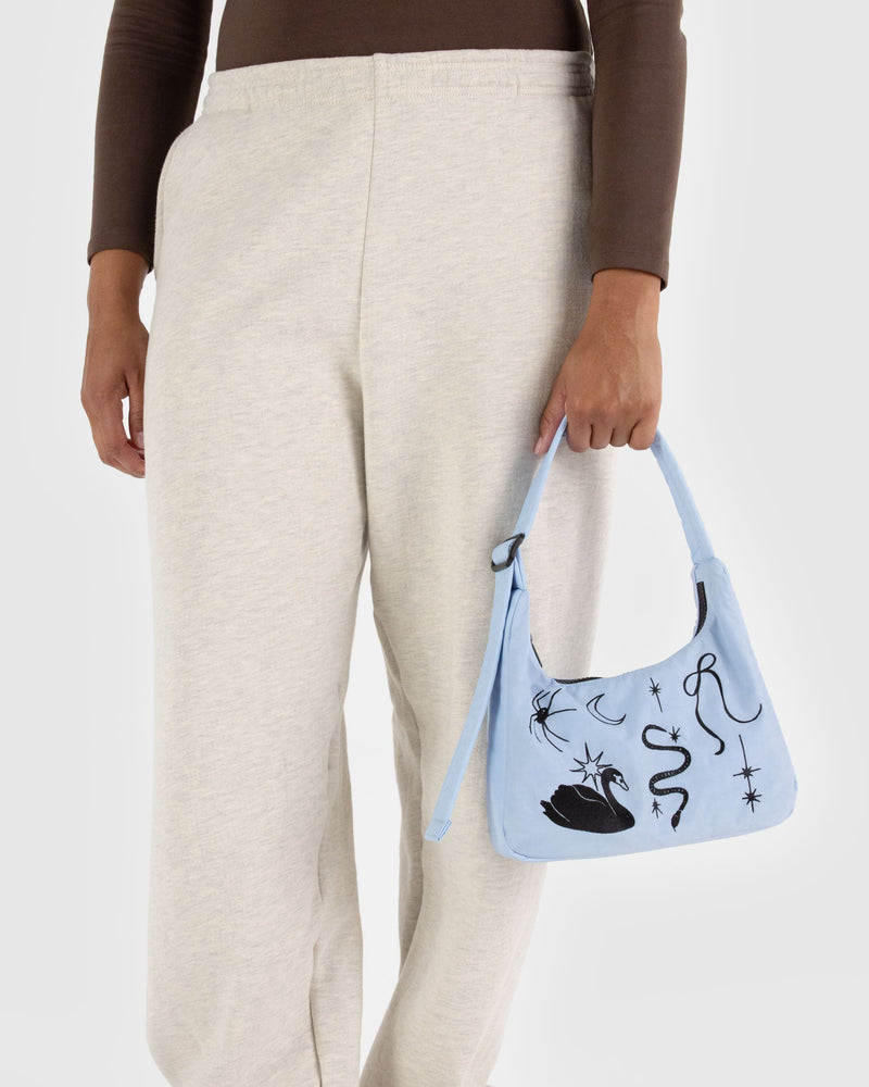 BAGGU Wholesale  Mini Nylon Shoulder Bag - Embroidered Ballet Icons
