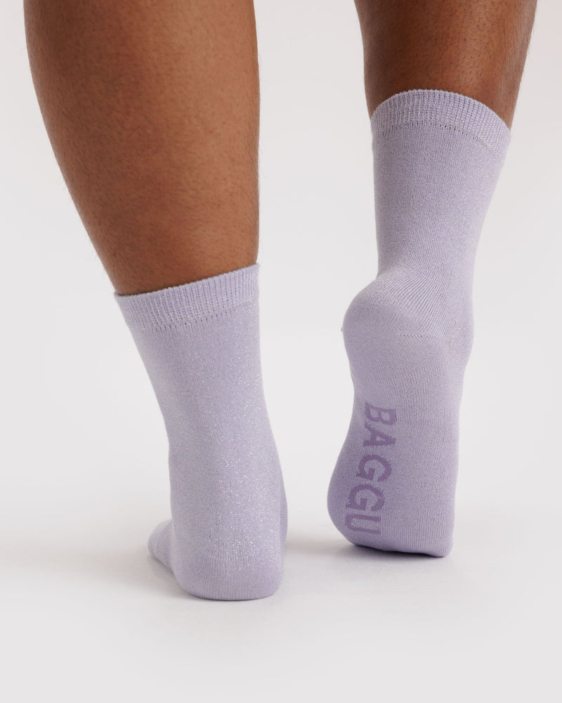 BAGGU Wholesale  Crew Sock - Lilac Metallic