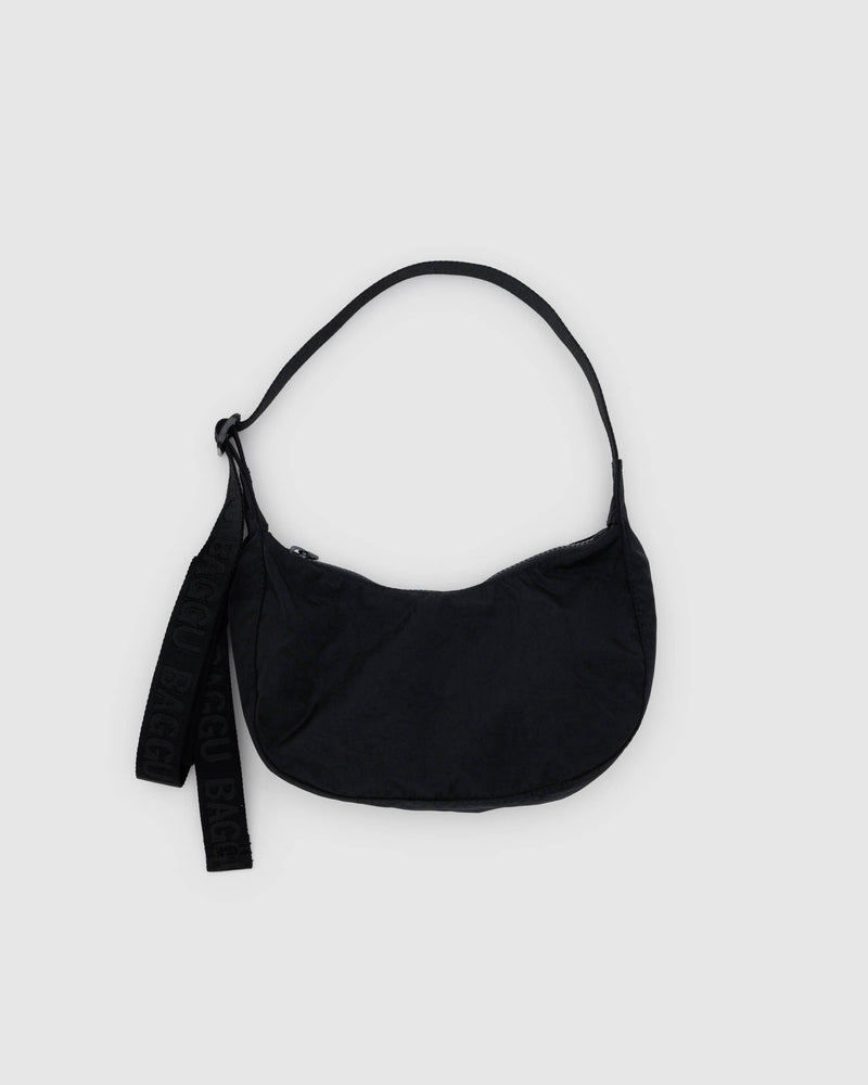 BAGGU Wholesale  Small Nylon Crescent Bag - Black