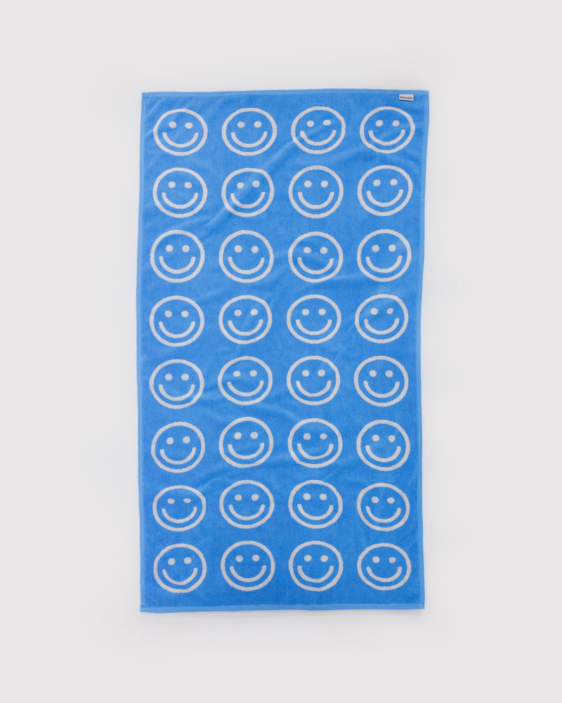 BAGGU Wholesale  Bath Towel - Sky Blue Happy