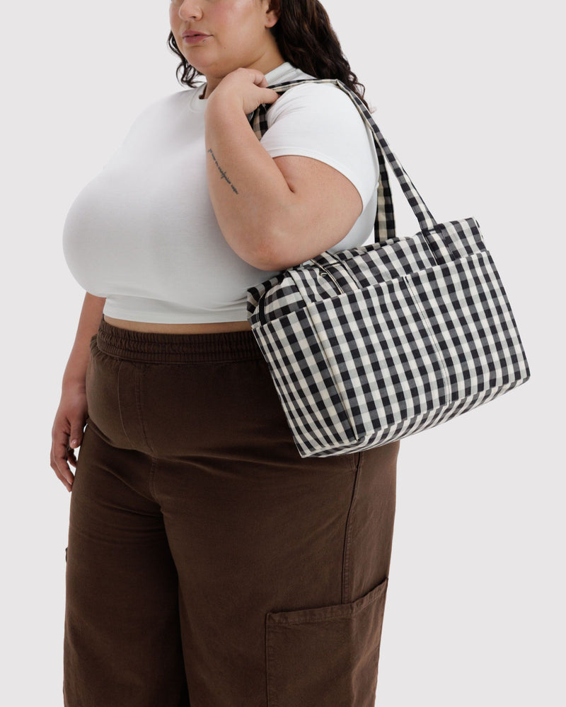 BAGGU Wholesale  Everyday Cloud Bag - Black and Cream Gingham