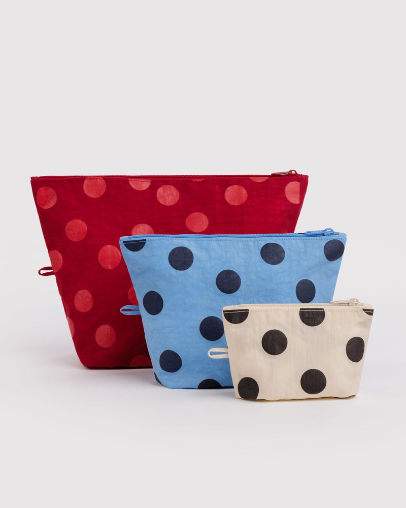 BAGGU Wholesale  Go Pouch Set - Polka Dot Mix
