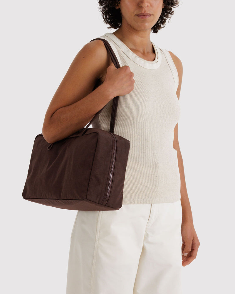 BAGGU Wholesale  Medium Nylon Bowler Bag - Coffee