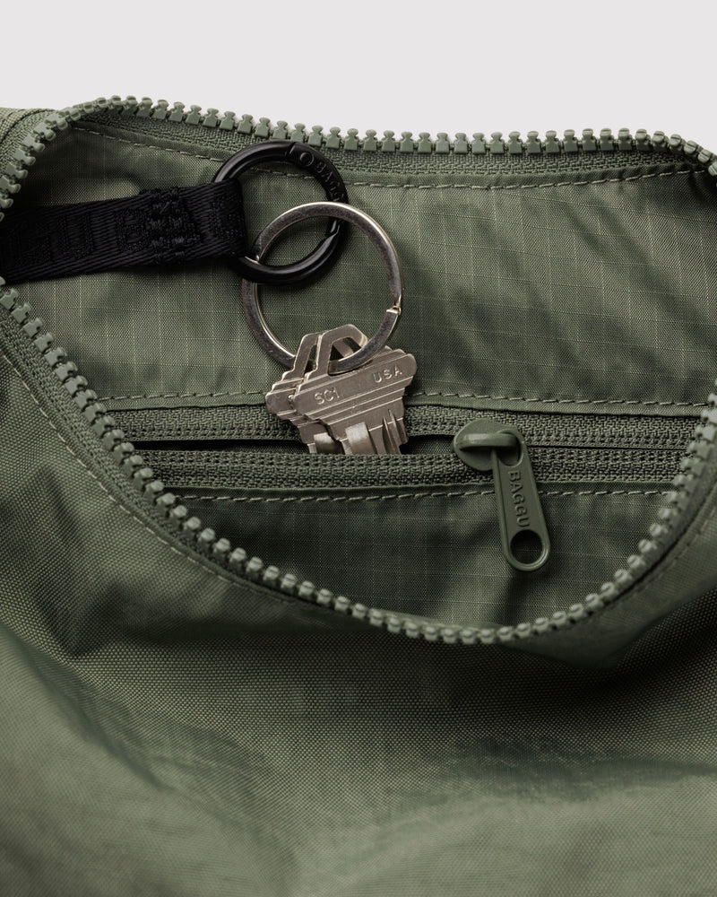BAGGU Wholesale  Small Nylon Crescent Bag - Caper