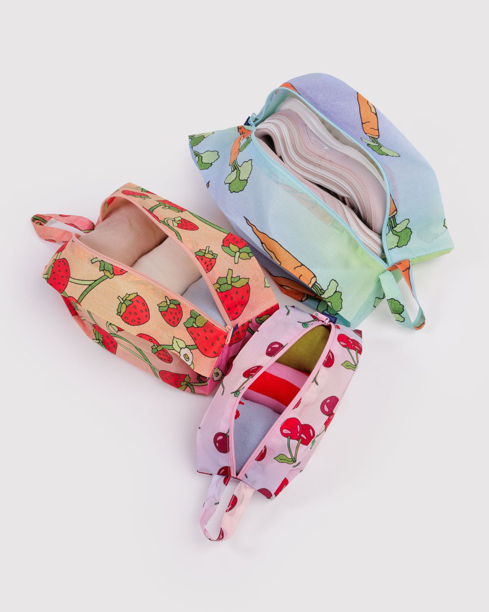 BAGGU Wholesale Pouches 3D Zip Set - Carrots & Berries