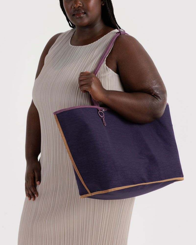 BAGGU Wholesale  Large Nylon Reversible Tote - Wild Plum Mix