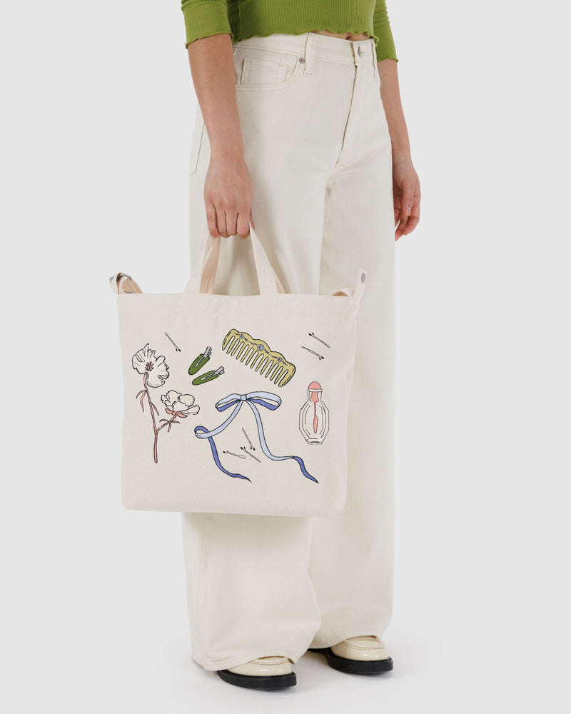 BAGGU Wholesale  Horizontal Zip Duck Bag - Embroidered Get Ready With Me