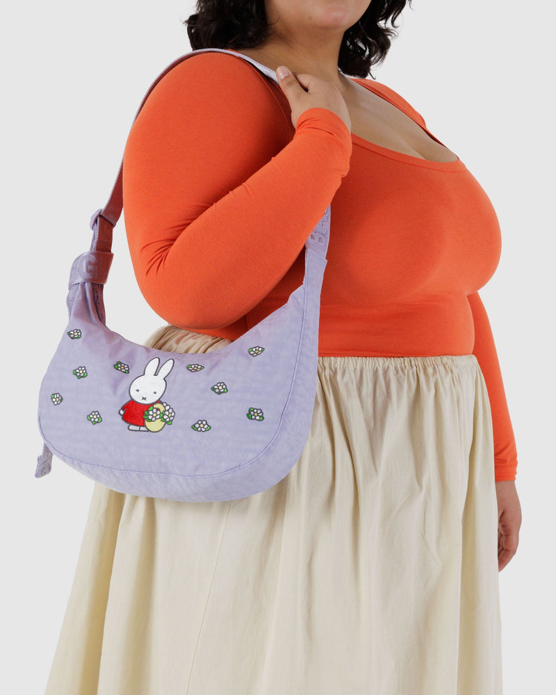 BAGGU Wholesale Shop All Medium Nylon Crescent Bag - Embroidered Miffy