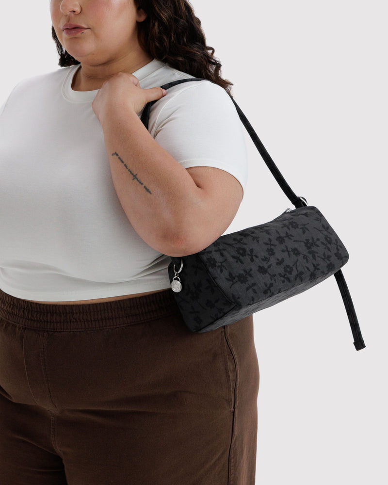 BAGGU Wholesale  Nylon Loaf Bag - Charcoal Ditsy Floral
