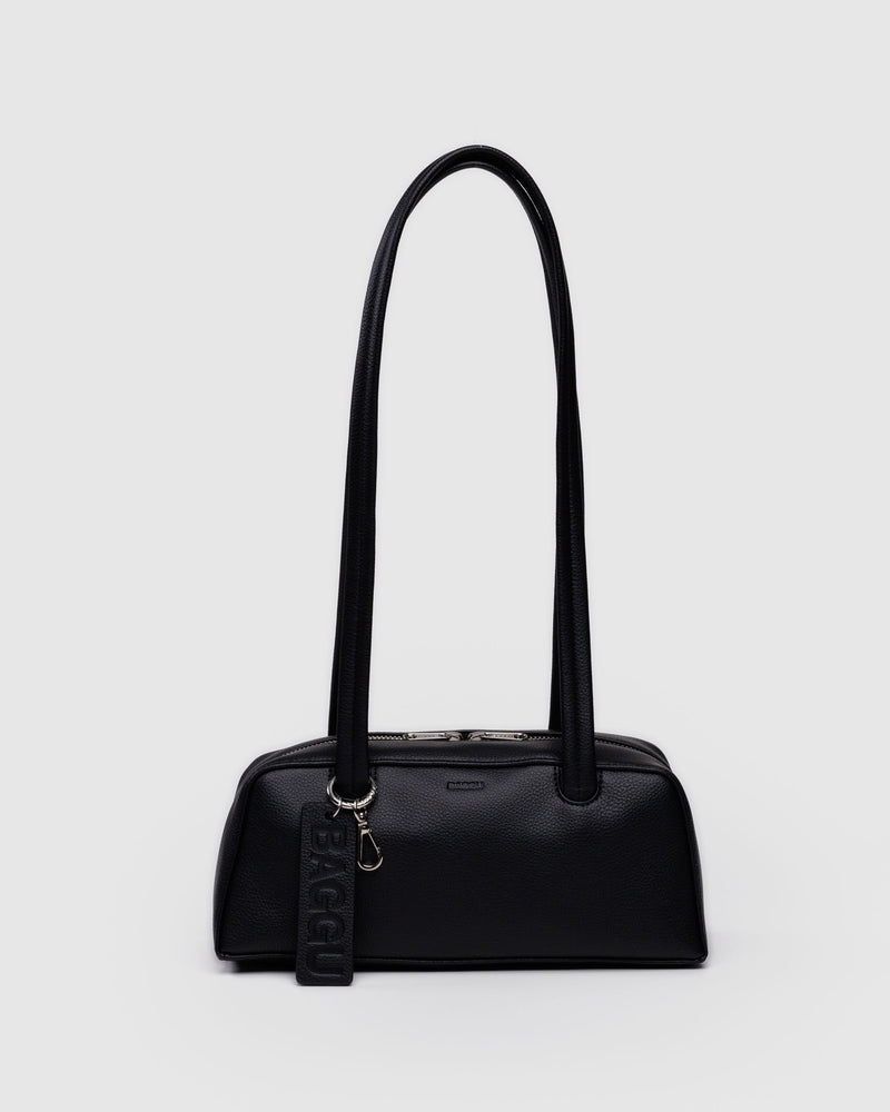BAGGU Wholesale  Small Recycled Leather Bowler Bag - Black