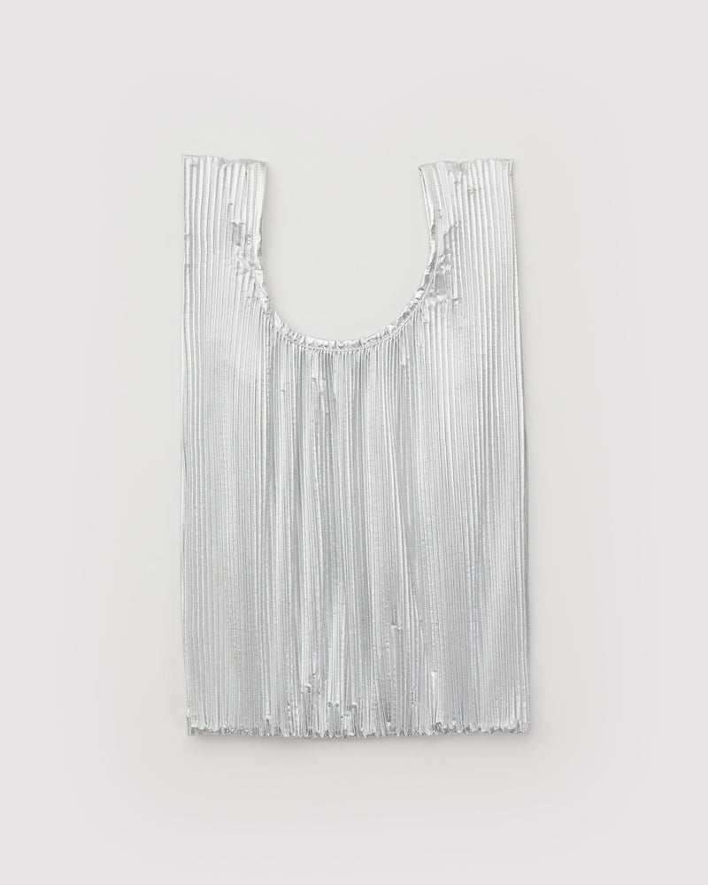 BAGGU Wholesale  Pleated Baggu - Chrome Metallic