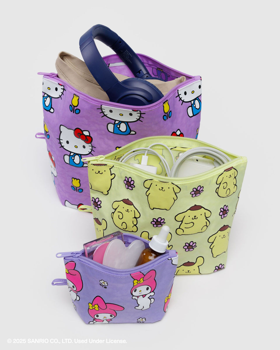BAGGU Wholesale Pouches Go Pouch Set - Hello Kitty and Friends Florals