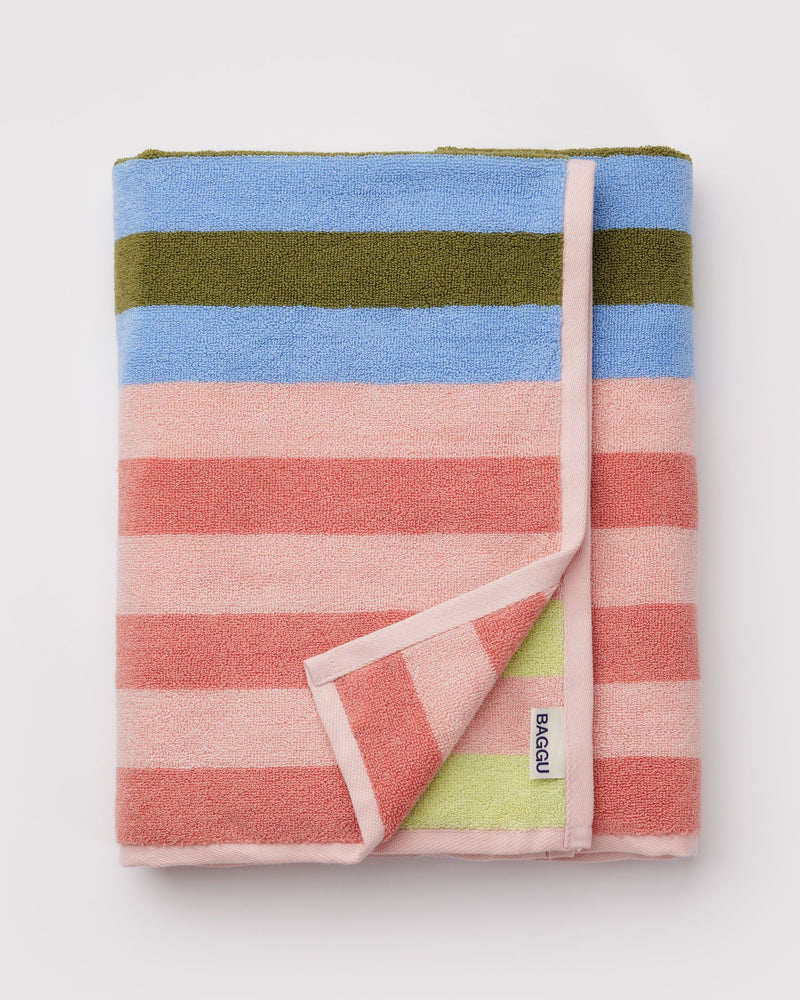 BAGGU Wholesale  Bath Towel - Sherbet Stripe