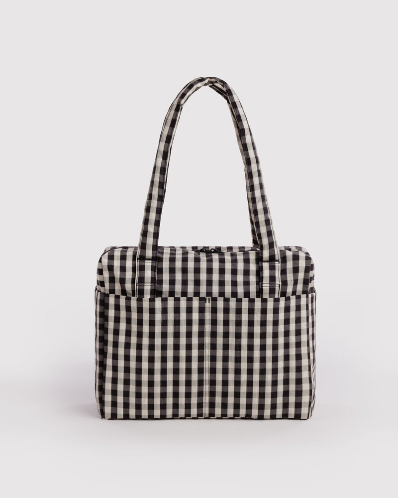 BAGGU Wholesale  Small Cloud Carry-On - Black and Cream Gingham