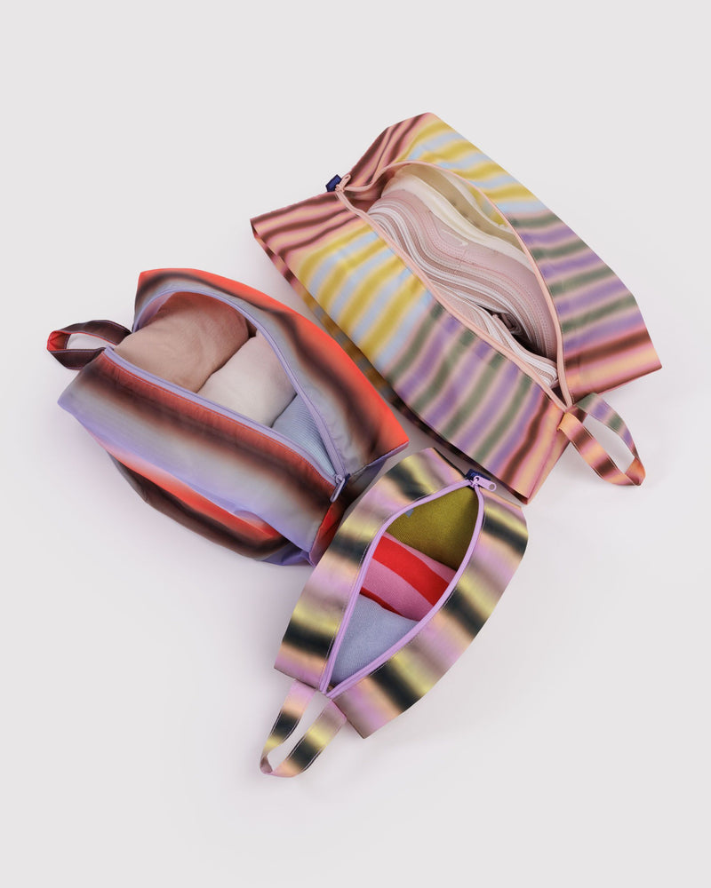 BAGGU Wholesale Travel 3D Zip Set - Gradient Stripes