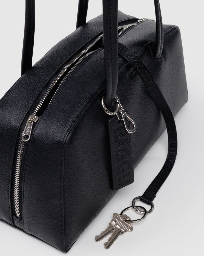 BAGGU Wholesale  Recycled Leather Bowler Bag - Black