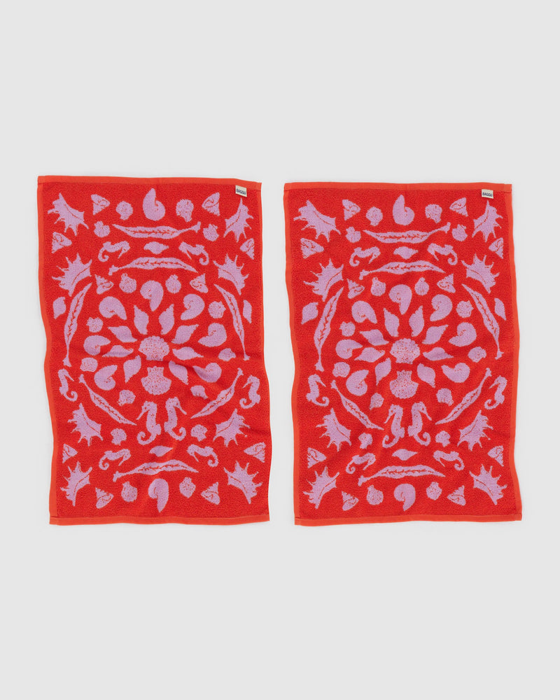 BAGGU Wholesale  Hand Towel Set of 2 - Sea Shells