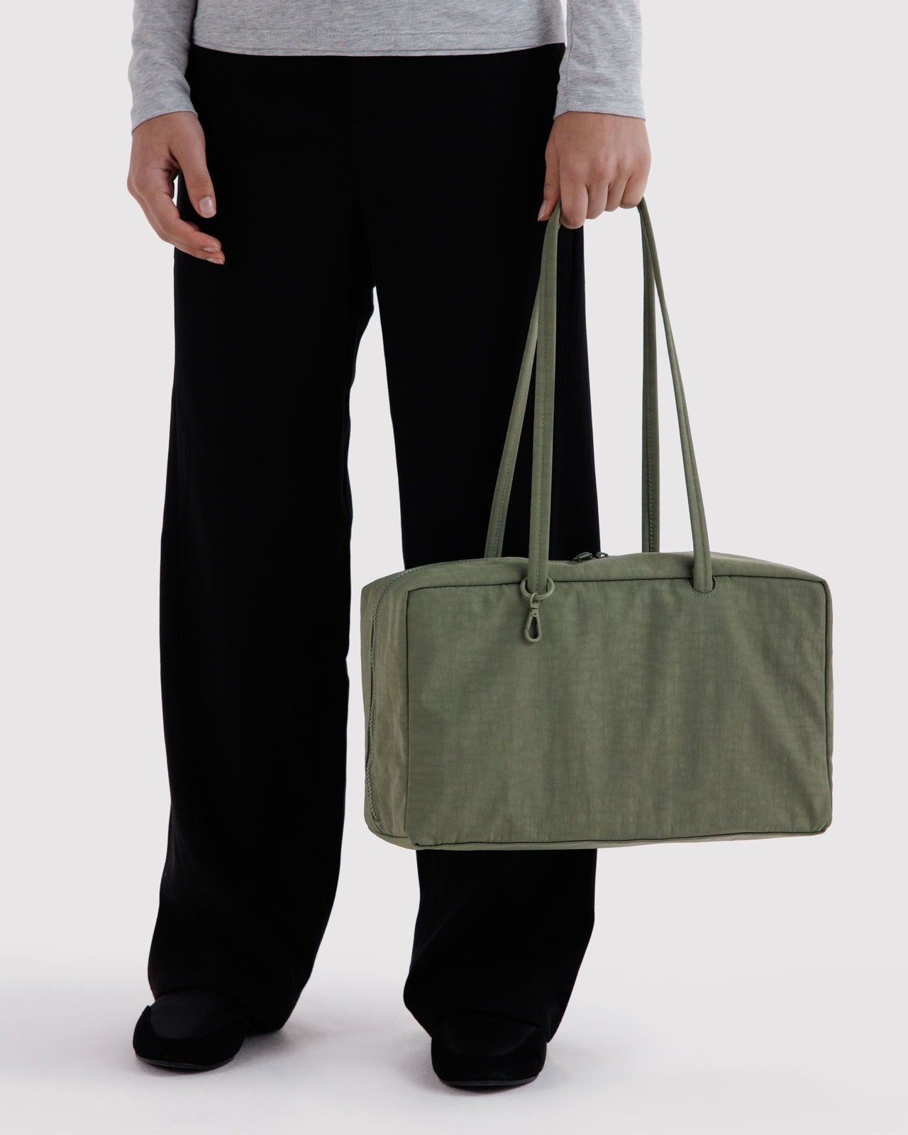 Medium Nylon Bowler Bag - Caper