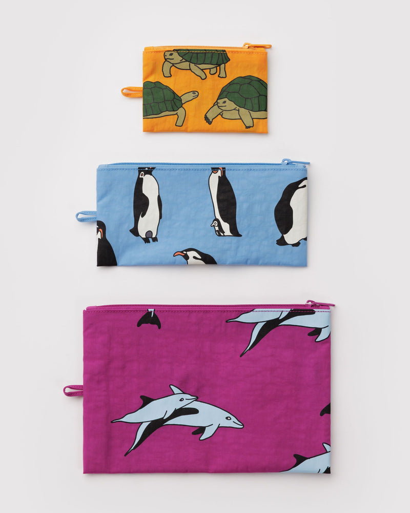 BAGGU Wholesale Shop All Flat Pouch Set - Vacation Animals