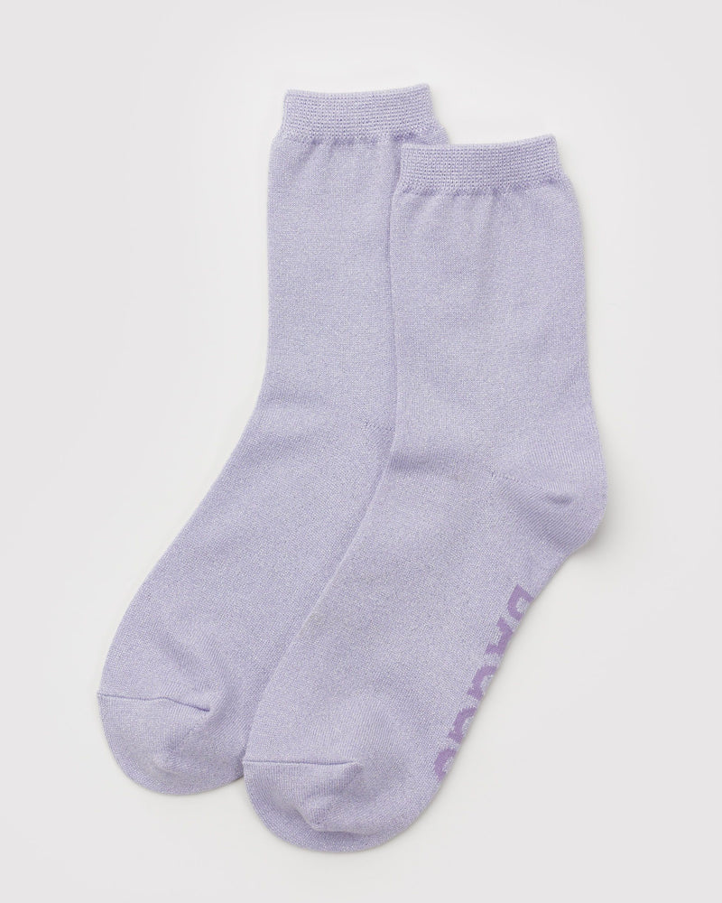 BAGGU Wholesale  Crew Sock - Lilac Metallic