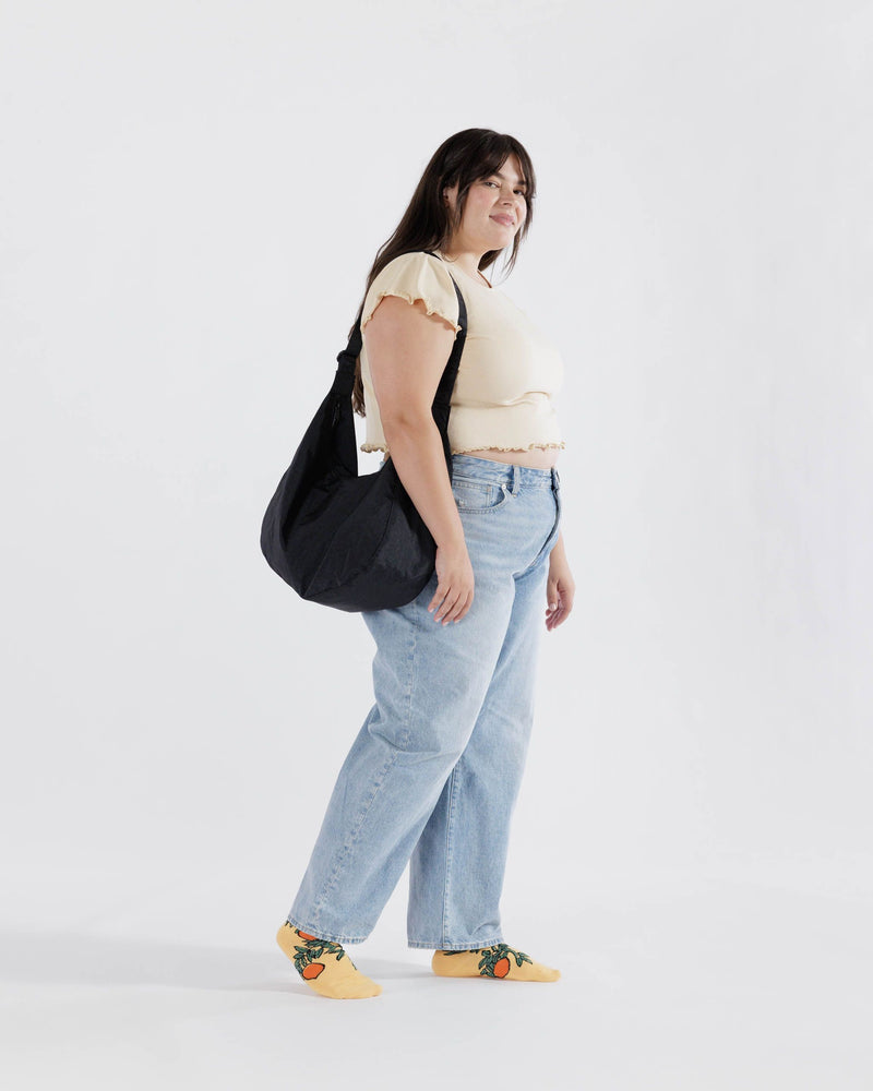 BAGGU Wholesale Shop All Large Nylon Crescent Bag - Black 37.5