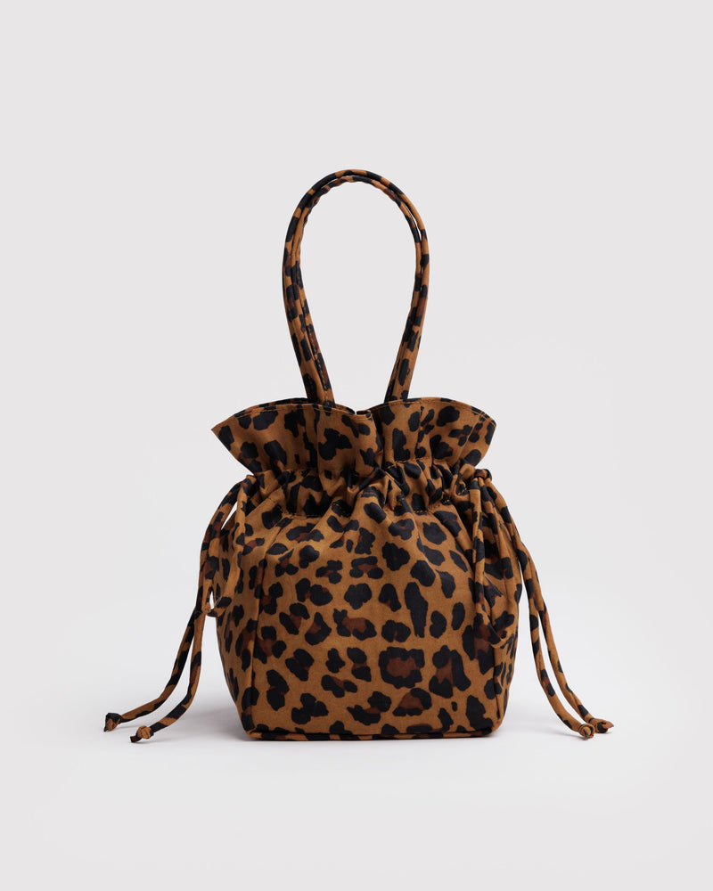 BAGGU Wholesale  Nylon Drawstring Bag - Leopard