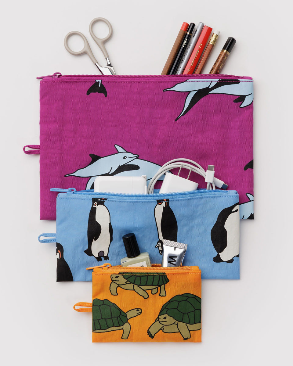 BAGGU Wholesale Shop All Flat Pouch Set - Vacation Animals
