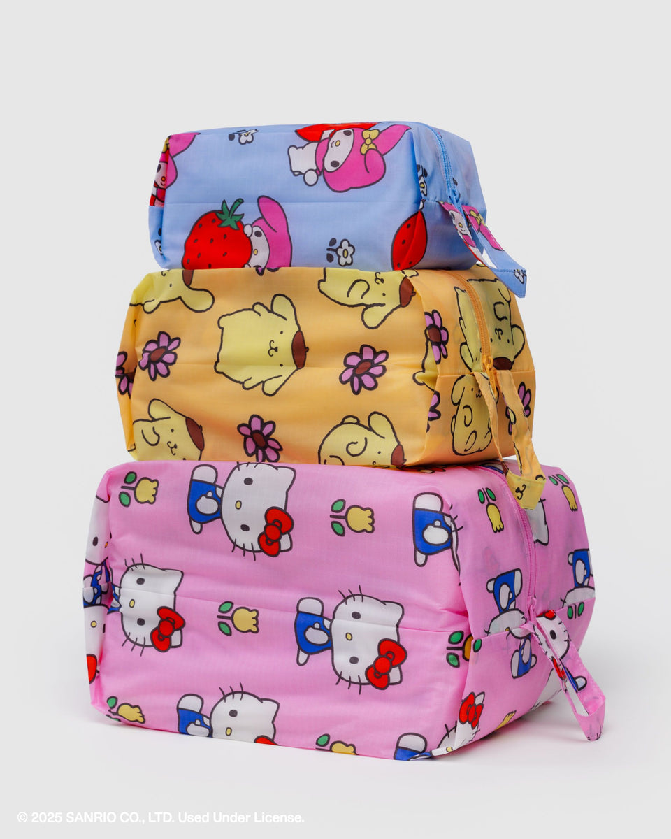 BAGGU Wholesale Pouches 3D Zip Set - Hello Kitty and Friends Florals
