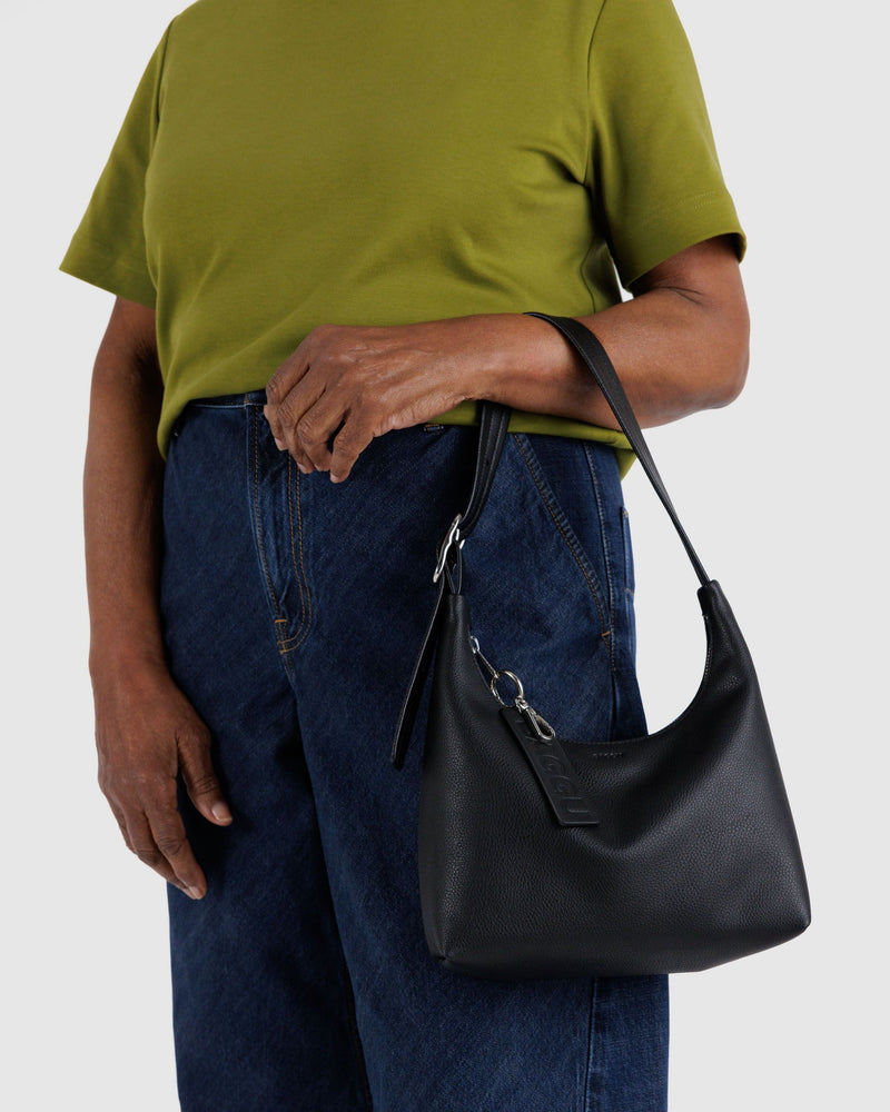 BAGGU Wholesale  Mini Recycled Leather Shoulder Bag - Black