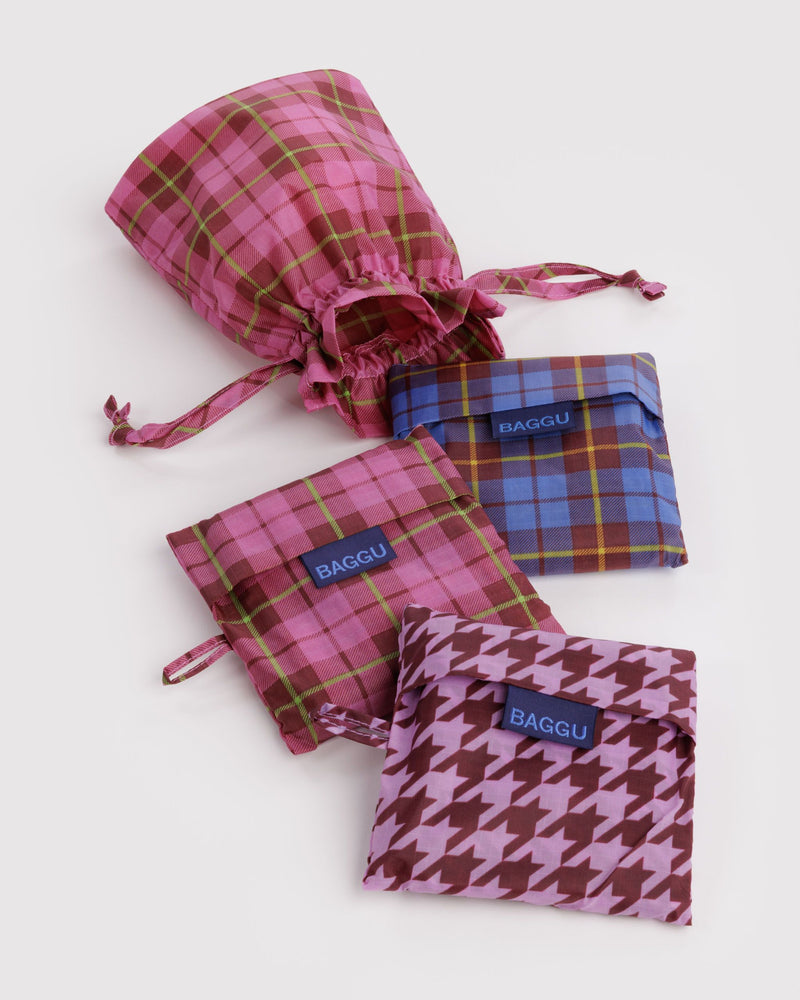 BAGGU Wholesale  Standard Baggu Set of 3 - Check Mix