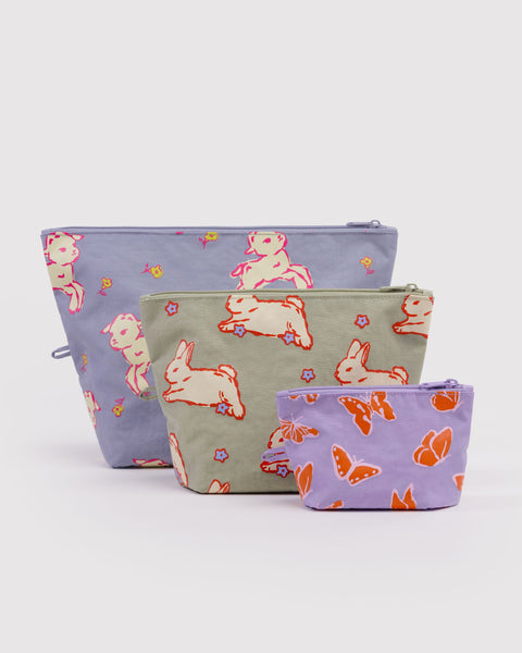 BAGGU Wholesale Travel Go Pouch Set - Spring Animals