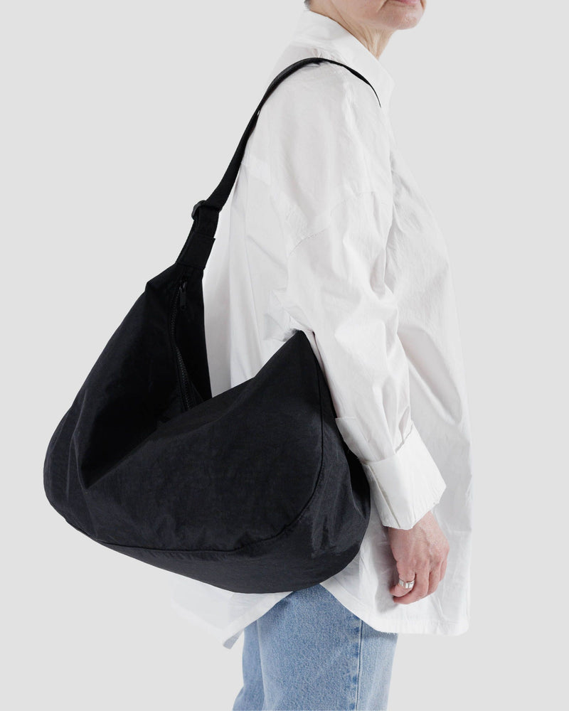 BAGGU Wholesale Shop All Large Nylon Crescent Bag - Black 37.5