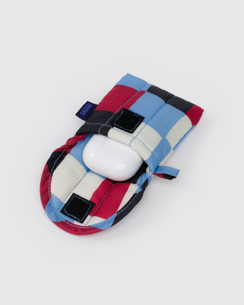 BAGGU Wholesale Cases & Sleeves Puffy Earbuds Case - Painted Check