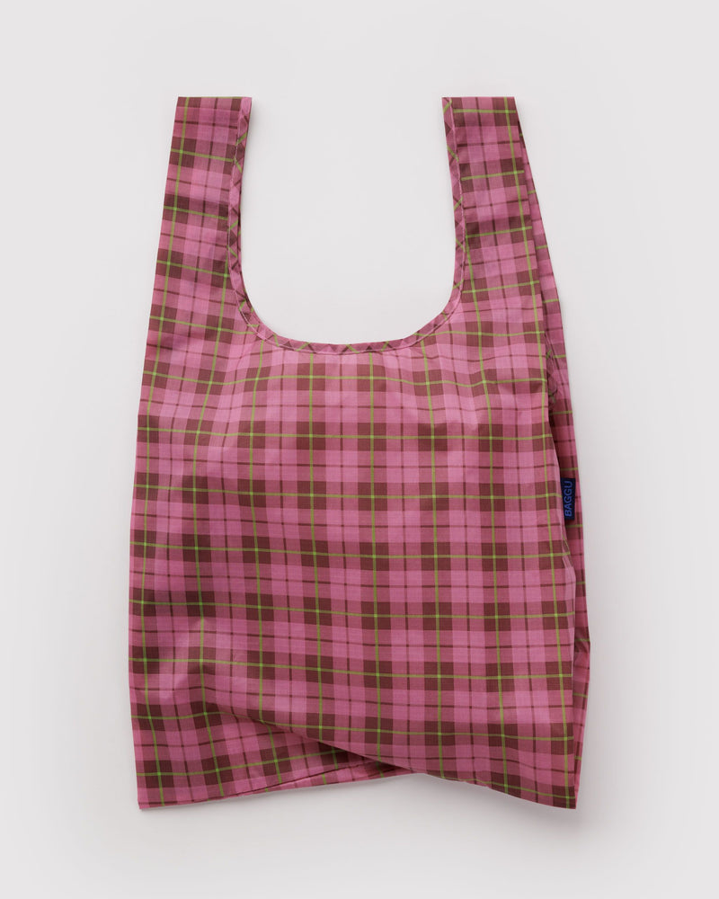 BAGGU Wholesale  Standard Baggu - Azalea Pink Tartan