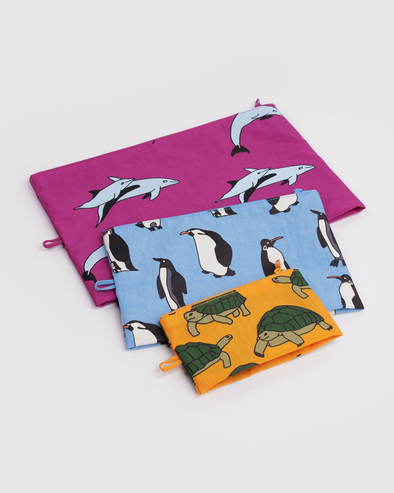 BAGGU Wholesale Shop All Go Pouch Set - Vacation Animals