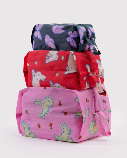 BAGGU Wholesale Travel 3D Zip Set - Spring Animals