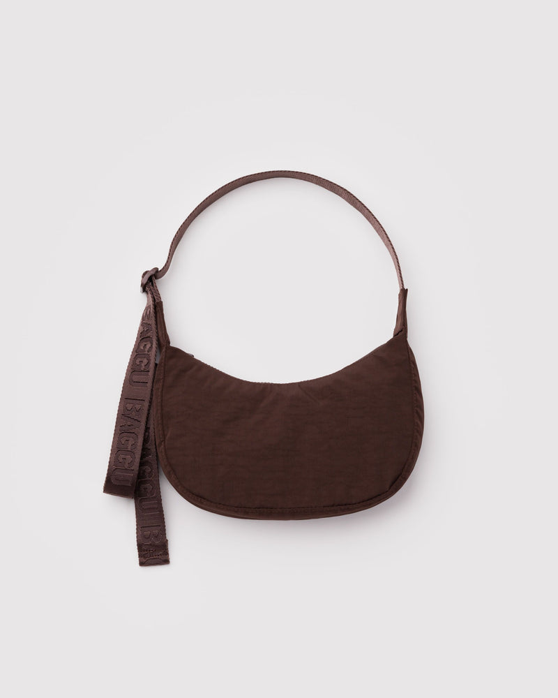 BAGGU Wholesale  Small Nylon Crescent Bag - Coffee