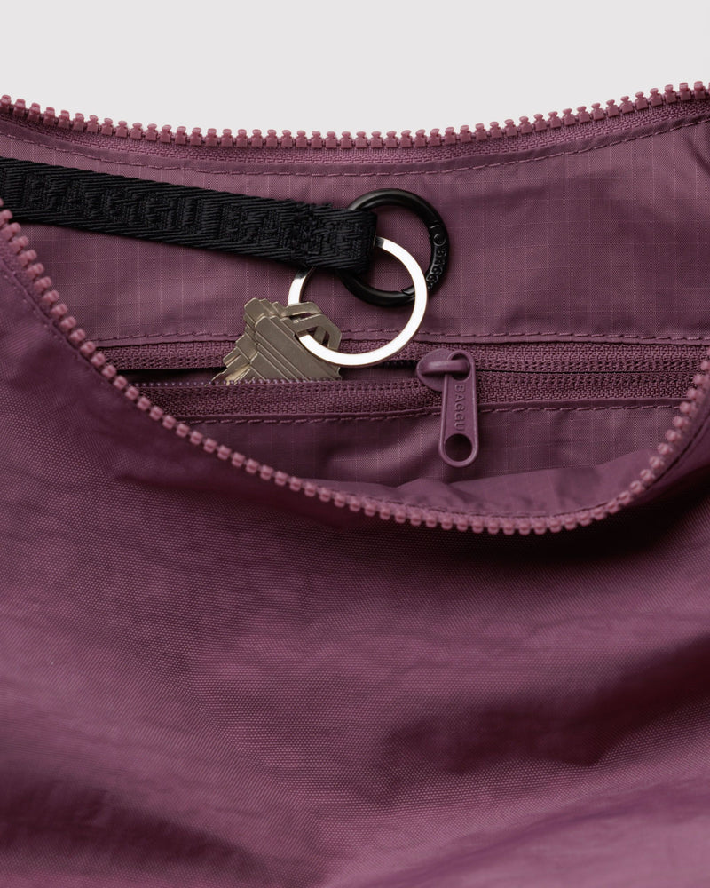 BAGGU Wholesale  Medium Nylon Crescent Bag - Wild Plum