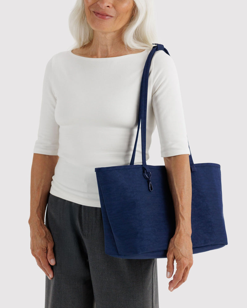 BAGGU Wholesale  Medium Nylon Reversible Tote - Navy Mix