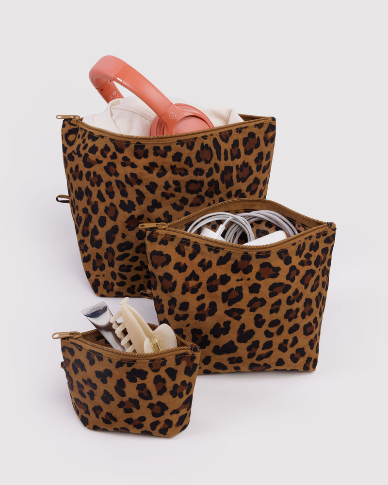 BAGGU Wholesale Shop All Go Pouch Set - Leopard